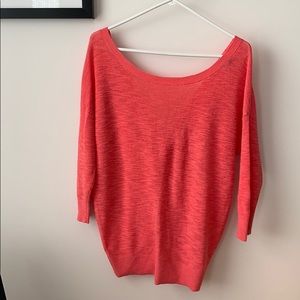 Express Pink Knot Back Sweater